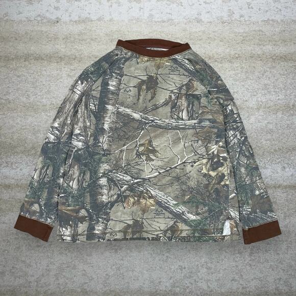 Realtree Other - Vintage 90s Realtree Hunting Camo Shirt Mens 2XL Woodland Long Sleeve Pocket